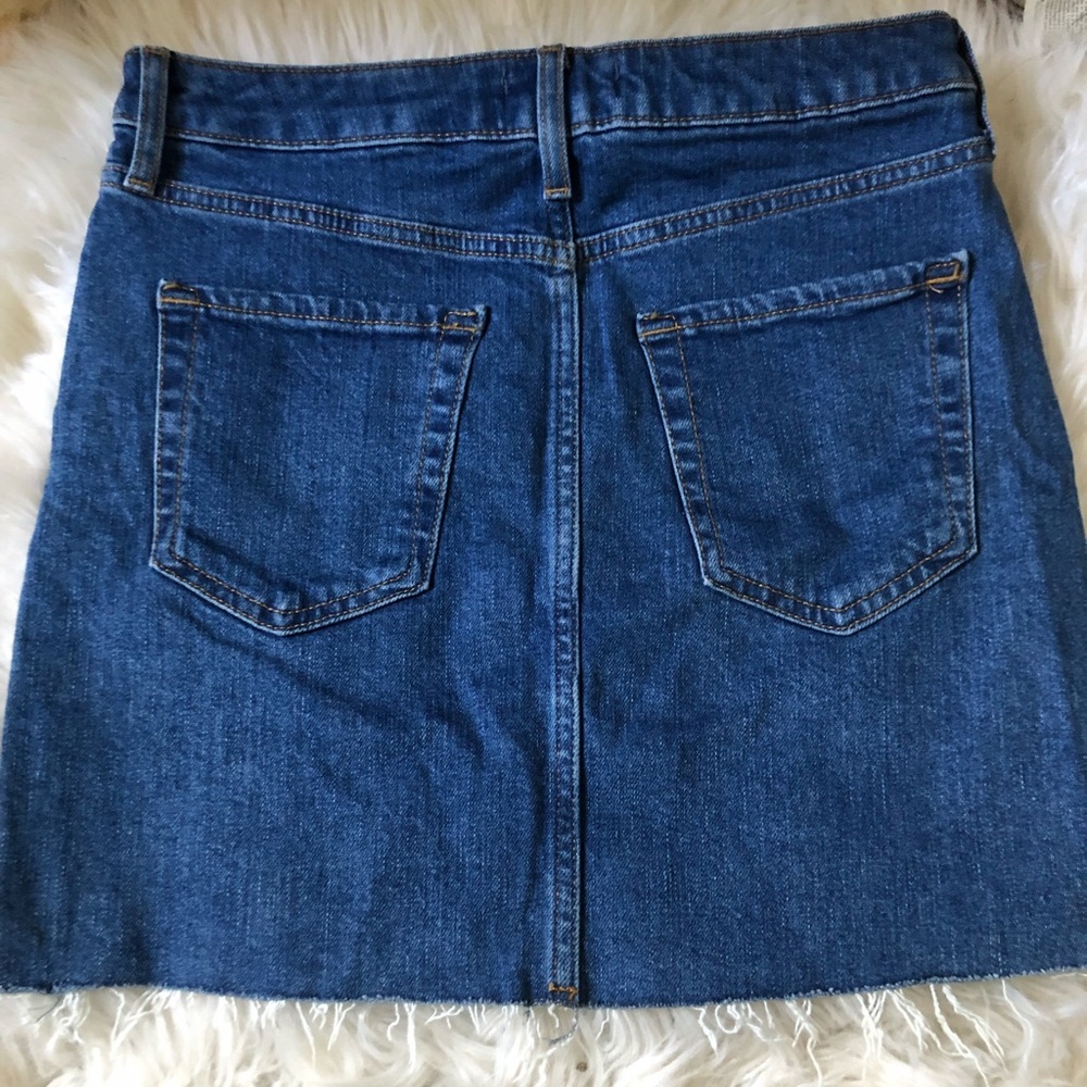 Mid/High Rose Jean Skirt